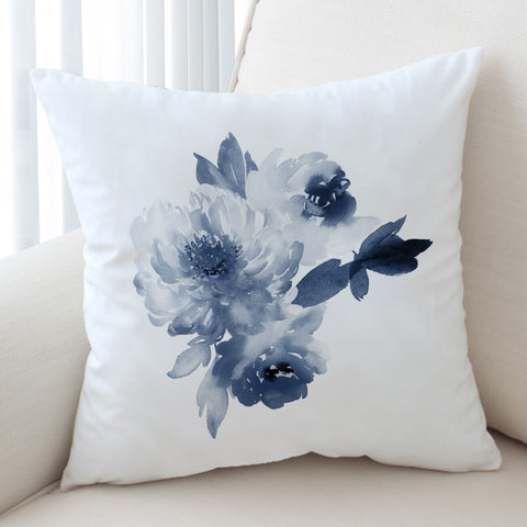 Image of Dark Blue Flower SWKD3469 Cushion Cover