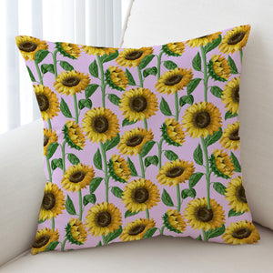 Sunflower Monogram Pink Background  SWKD3471 Cushion Cover