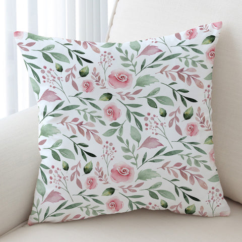 Image of Pink Rose Monogram SW3588 Cushion Cover