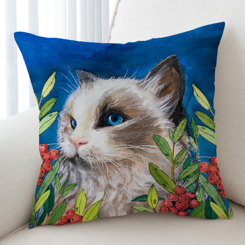 Image of Tropical Fruit Cat SWKD3589 Cushion Cover