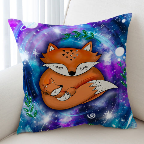 Image of Fox Family in Galaxy SWKD3593 Cushion Cover