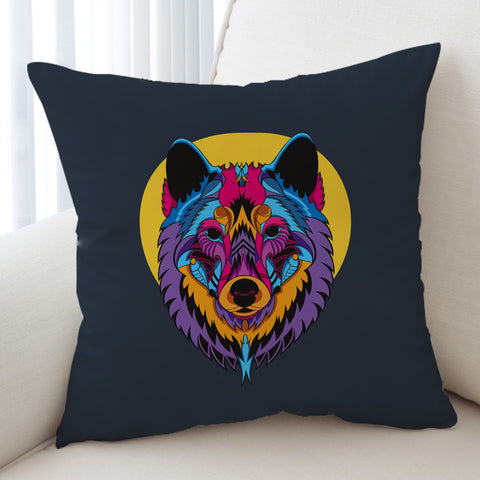 Image of Colorful Wolf Illustration SW3594 Cushion Cover
