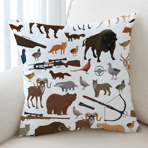 Forest Animal Hunter SWKD3595 Cushion Cover