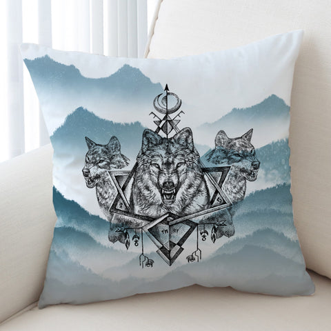 Image of Three Wolf Dreamcatcher SW3598 Cushion Cover