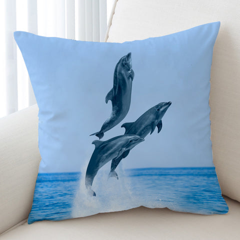 Image of Three Jumping Dolphin SW3600 Cushion Cover