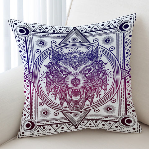 Image of Angry Wolf B&W Bandana SW3602 Cushion Cover