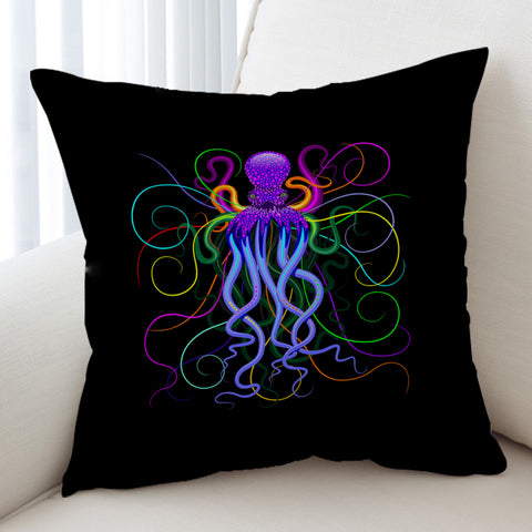 Image of Neon Colorful Octopus SWKD3605 Cushion Cover