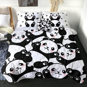 4 Pieces Panda Cubs SWBD0003 Comforter Set