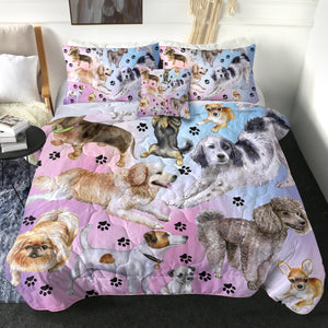 4 Pieces Doggo SWBD0005 Comforter Set