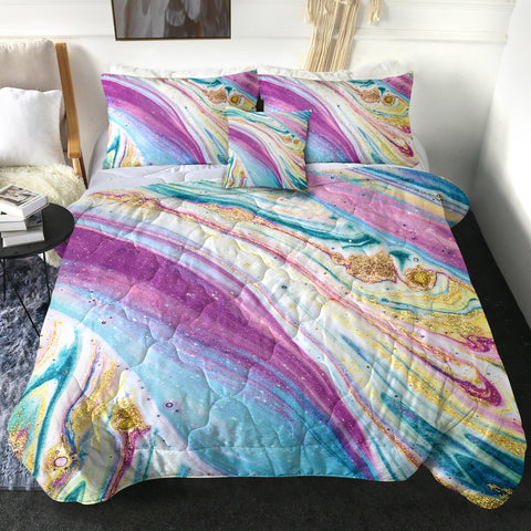 Image of 4 Pieces Glittered SWBD0006 Comforter Set