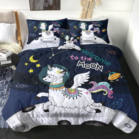Image of 4 Pieces Moon Sheep SWBD0008 Comforter Set