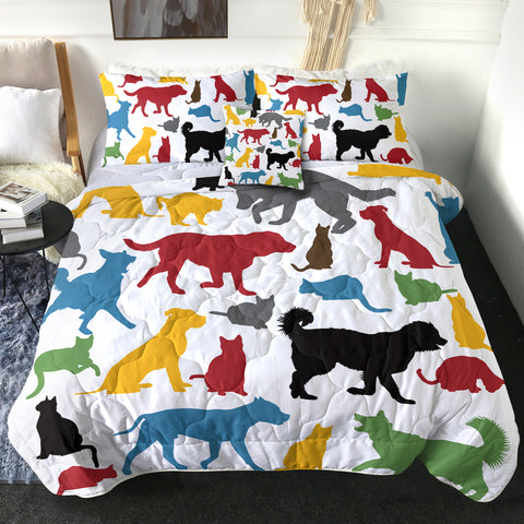 Image of 4 Pieces Animal Shapes SWBD0015 Comforter Set