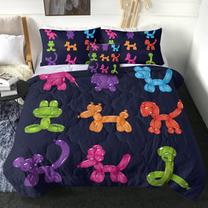 4 Pieces Balloon Animals SWBD0020 Comforter Set