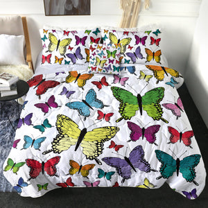 4 Pieces Butterflies SWBD0023 Comforter Set