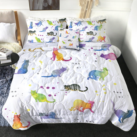 Image of 4 Pieces Cat Shapes SWBD0026 Comforter Set