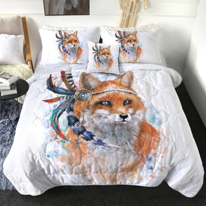 4 Pieces Warchief Fox SWBD0028 Comforter Set