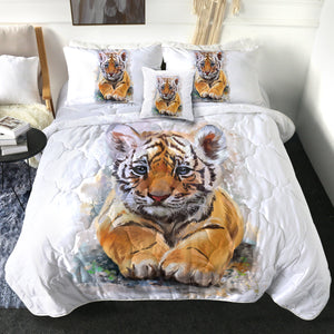 4 Pieces Tiger Cub SWBD0030 Comforter Set