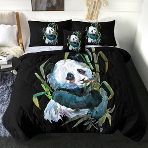 4 Pieces Panda SWBD0035 Comforter Set