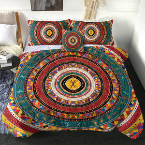 4 Pieces Concentric Pattern SWBD0036 Comforter Set