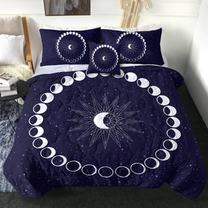 4 Pieces Moon Phases SWBD0039 Comforter Set