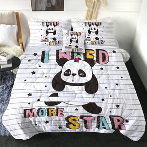 4 Pieces Star Panda SWBD0050 Comforter Set