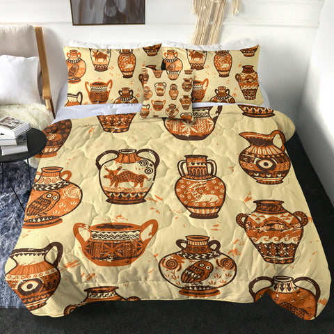 Image of 4 Pieces Vase Collection SWBD0053 Comforter Set