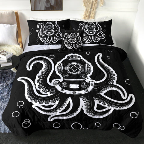 Image of 4 Pieces Octopus SWBD0063 Comforter Set