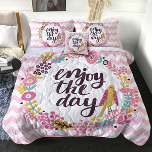 4 Pieces Enjoy The Day SWBD0075 Comforter Set