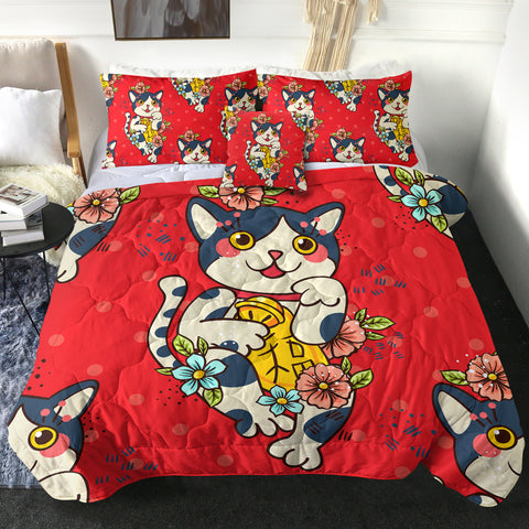 Image of 4 Pieces Manekineko SWBD0087 Comforter Set