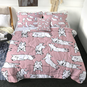 4 Pieces Pug SWBD0089 Comforter Set
