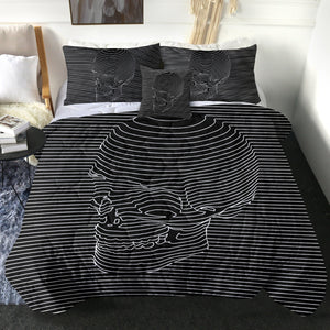 4 Pieces Skull Impression SWBD0100 Comforter Set