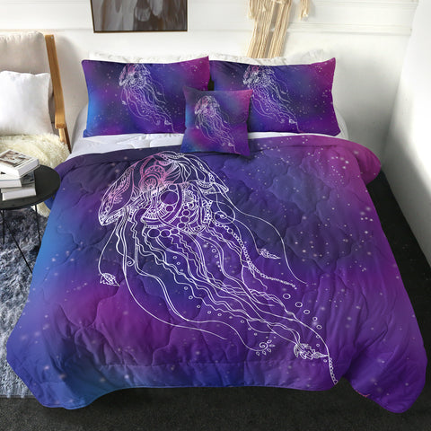 Image of 4 Pieces Jellyfish SWBD0289 Comforter Set