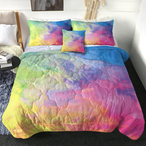 Image of 4 Pieces Color Clouds SWBD0295 Comforter Set