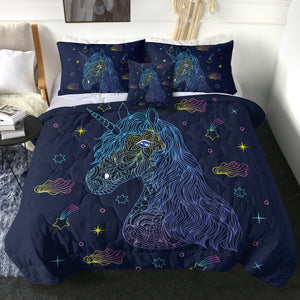 4 Pieces Unicorn SWBD0298 Comforter Set