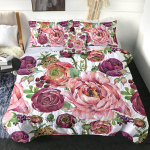 4 Pieces Blooming SWBD0300 Comforter Set