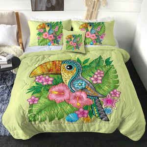 4 Pieces Toucan SWBD0310 Comforter Set