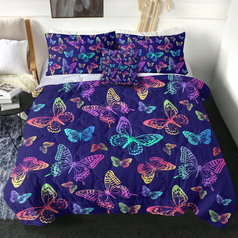 Image of 4 Pieces Night Butterflies SWBD0312 Comforter Set