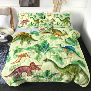 4 Pieces Dino Themed SWBD0313 Comforter Set