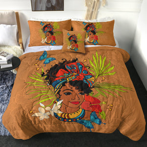 4 Pieces African Grace SWBD0450 Comforter Set