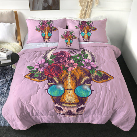 Image of 4 Pieces Miss Moo SWBD0454 Comforter Set