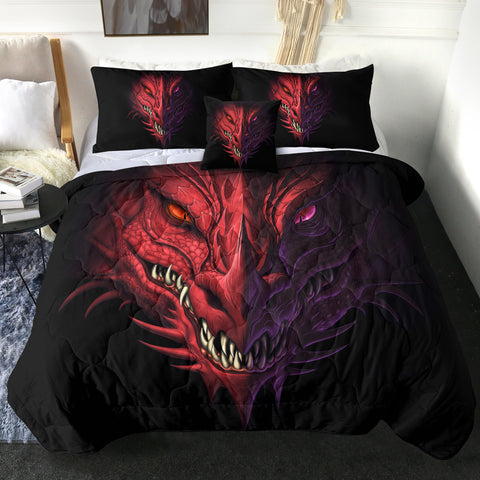 Image of 4 Pieces Demonic Dragon SWBD0463 Comforter Set