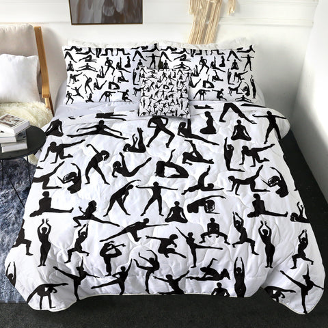 Image of 4 Pieces Yoga Poses SWBD0480 Comforter Set