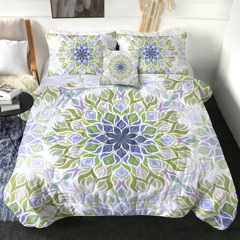 Image of 4 Pieces Delicate Flower SWBD0485 Comforter Set
