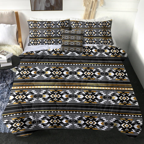 Image of 4 Pieces Line Decoration SWBD0490 Comforter Set