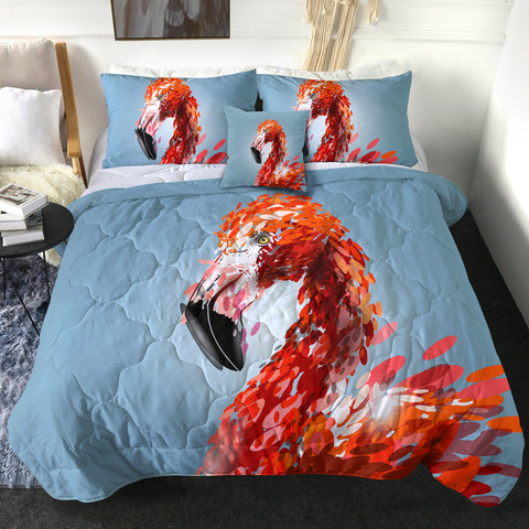 Image of 4 Pieces Flamingo SWBD0491 Comforter Set