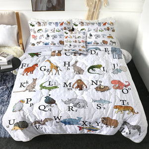 4 Pieces Animal Alphabet SWBD0494 Comforter Set