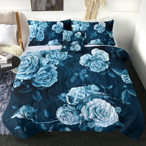 4 Pieces Ghostly Roses SWBD0503 Comforter Set