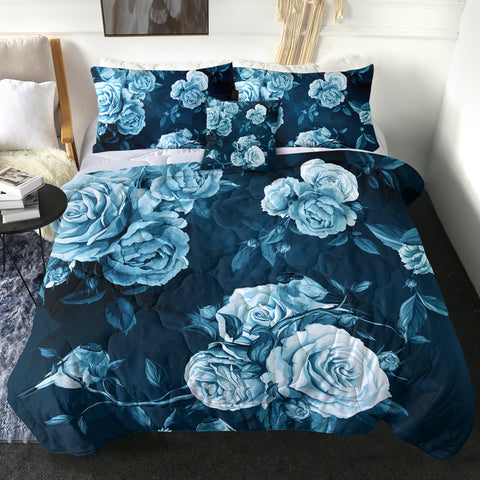 Image of 4 Pieces Ghostly Roses SWBD0503 Comforter Set