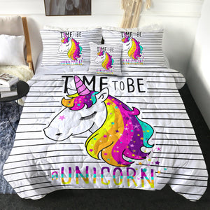 4 Pieces Unicorn Time SWBD0505 Comforter Set