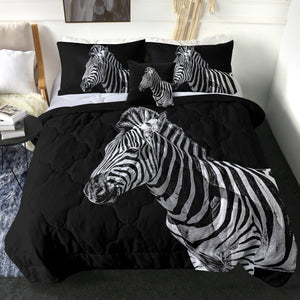 4 Pieces Zebra SWBD0507 Comforter Set